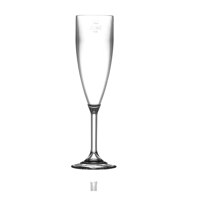 Plastový pohár na šampanské Premium, priehľadný 190 ml P