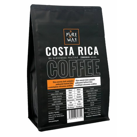 Costa Rica odrodová káva zrnková Pureway 200g (2)