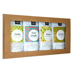 Darčekový set - sypané čaje HERBAL- Ginko, Proti Chrípke, Imuno, Samurai