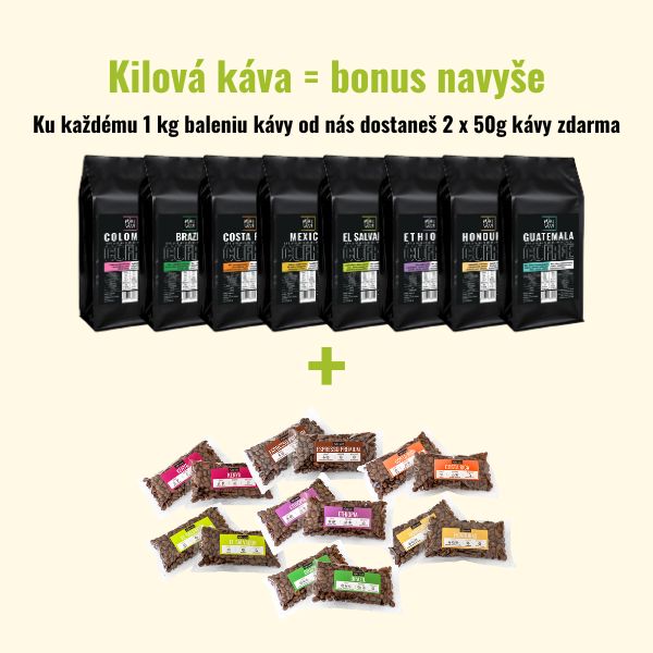 Vzorky ku kilovým kávam zdarma