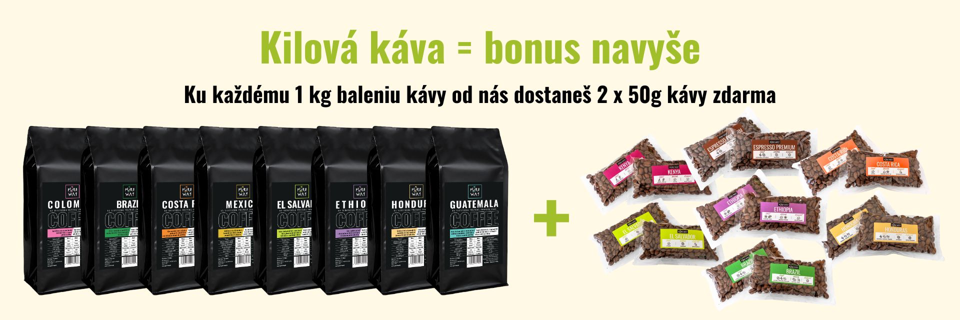 Vzorky ku kg kávam zdarma